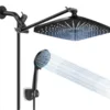 Shower Set 12 Inch ABS Starry Ceiling Showerhead Handheld Sprayer Concealed System 1