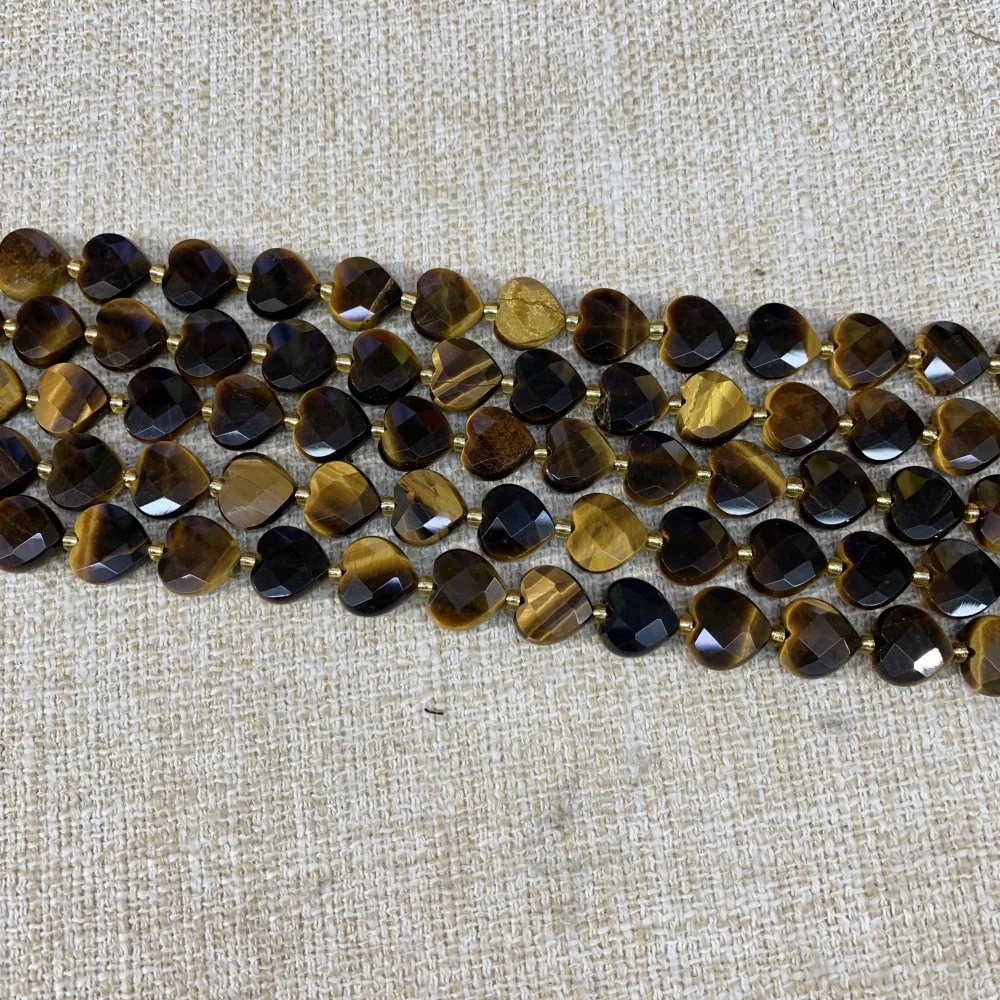 Naturstein Herzform Facettierter Labradorit 11x12mm Citrin Lose Perlen Schmuckherstellung DIY Ohrringe Halskette Armband – Detail 8