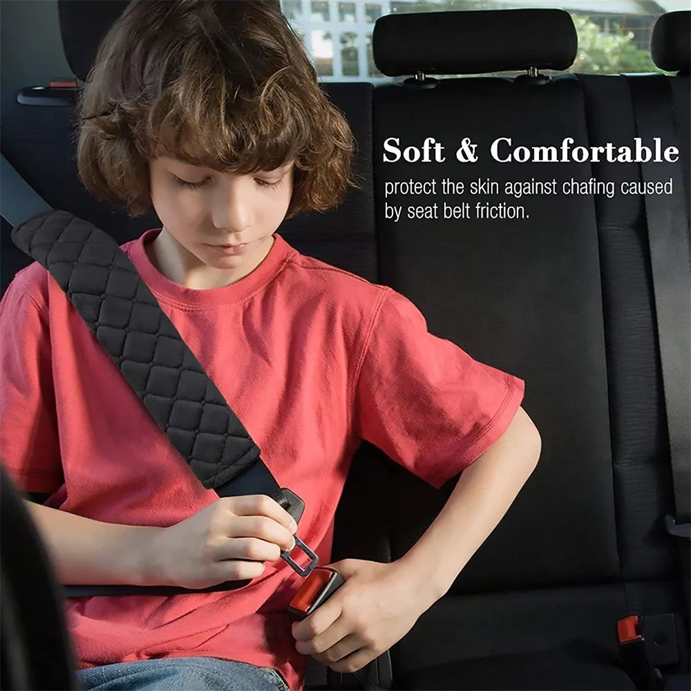 Seat Belt Covers Adjustable and Comfortable Seat Belt Covers in Soft Velvet Fabric Perfect for Car Truck SUV Backpacks