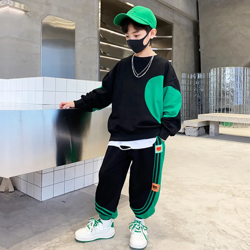 

Boys Suits Coat+Pants 2PCS/Sets 2023 Cute Warm Thicken Winter Autumn School Plus Size Children Clothing