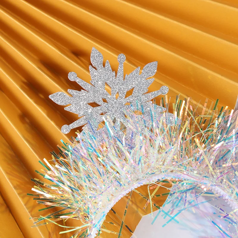 1/3/5pcs Christmas Glitter Snowflake Headband Christmas Winter Hair Accessories Hair Hoop Crown for Adult Kids Party Xmas Gift