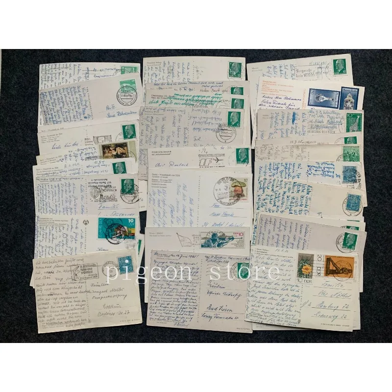 Cold War DDR East German Postcards German Letters Philately Postage Collection Random Send