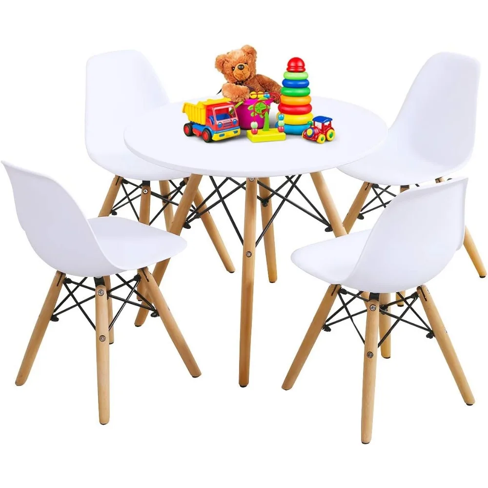 Children Furniture Sets Kids Mid-Century Modern Style Table Set for Toddler Children, Kids Dining Children Furniture Sets images - 6