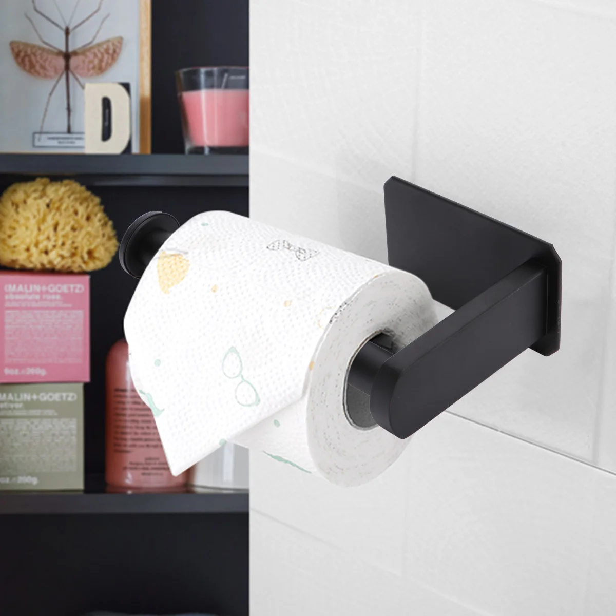 

No Holes Roll Paper Holder Stainless Steel Paper Towel Rack Tissue Holder Toilet Paper Stand For Bathroom Storage Rack