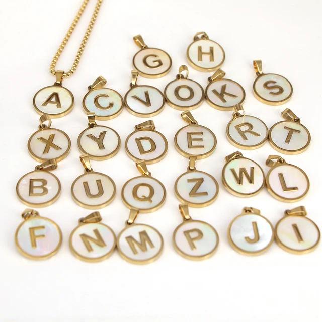 Gold Letter Charms Necklaces  Letter Charms Jewelry Making - 26pcs Letter  Charm - Aliexpress