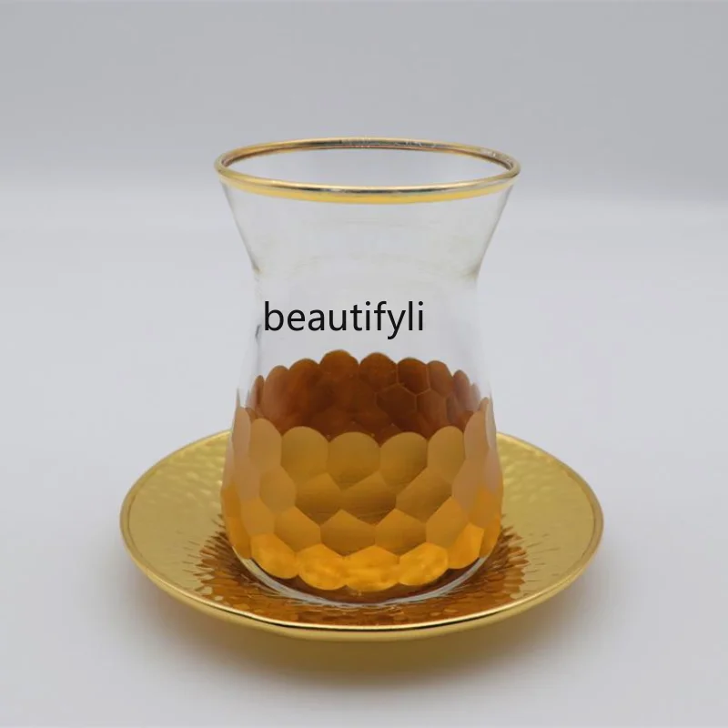 

Термостойкое стекло для чашки черного чая в дворцовом стиле