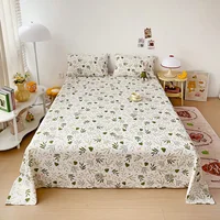 Bed Sheet Simple Style Flat Sheets Breathable Bed Linen Soft Sheets Home Flat Bedsheet постельное белье (Pillowcase Need Order) 1