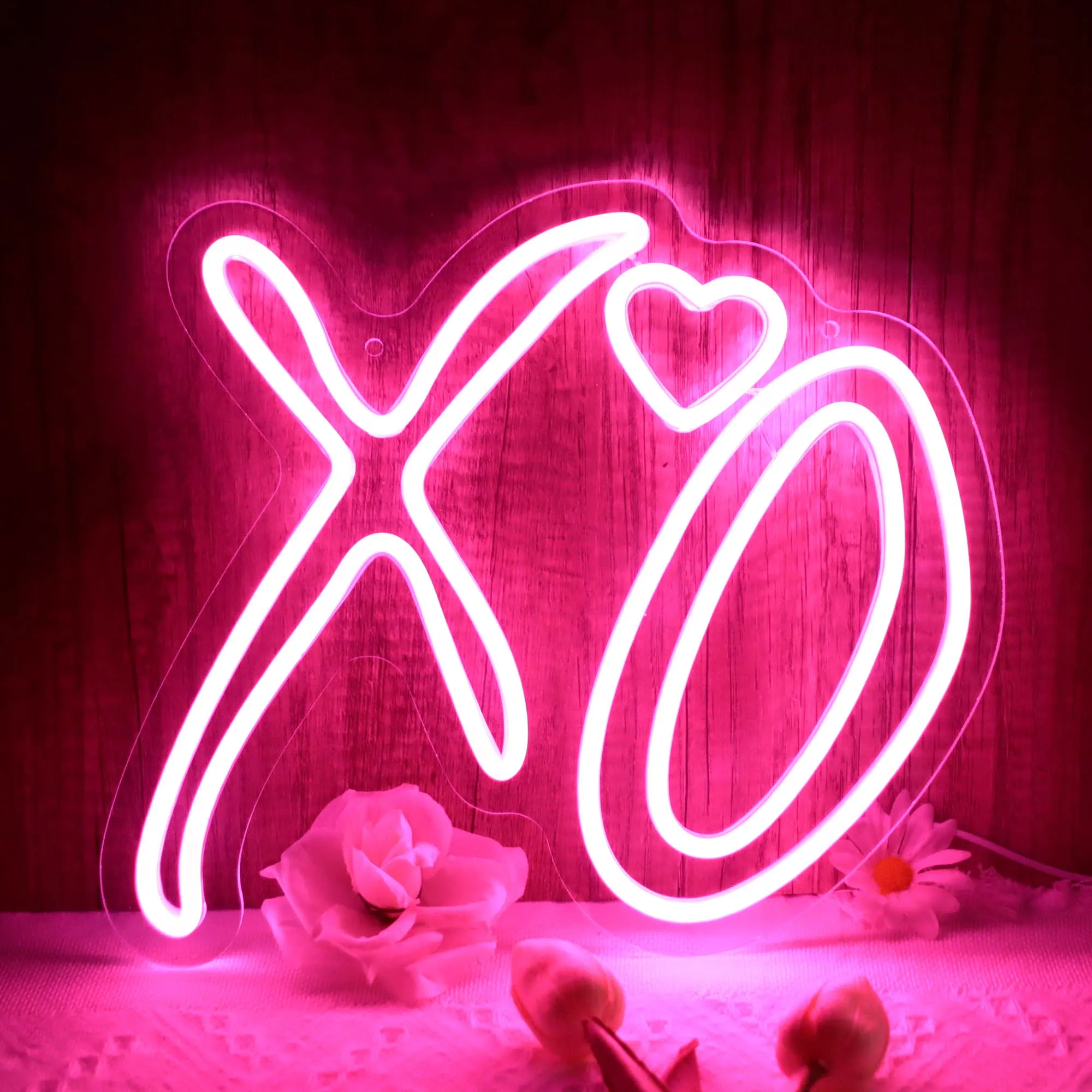 

XO Led Neon Sign Lights Pink Room Decoration Neon Led Sign Club Party Decor Wall Hanging Neon Lights Up Sign Usb Neon Led Light