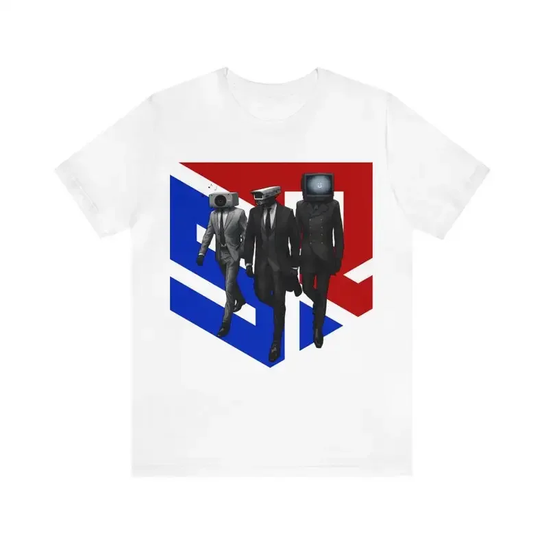 

Skibidi Toilet Print Boys Creative T-shirt, Casual Lightweight Comfy Short Sleeve Tee Tops, Kids Clothings For Summer, TVman