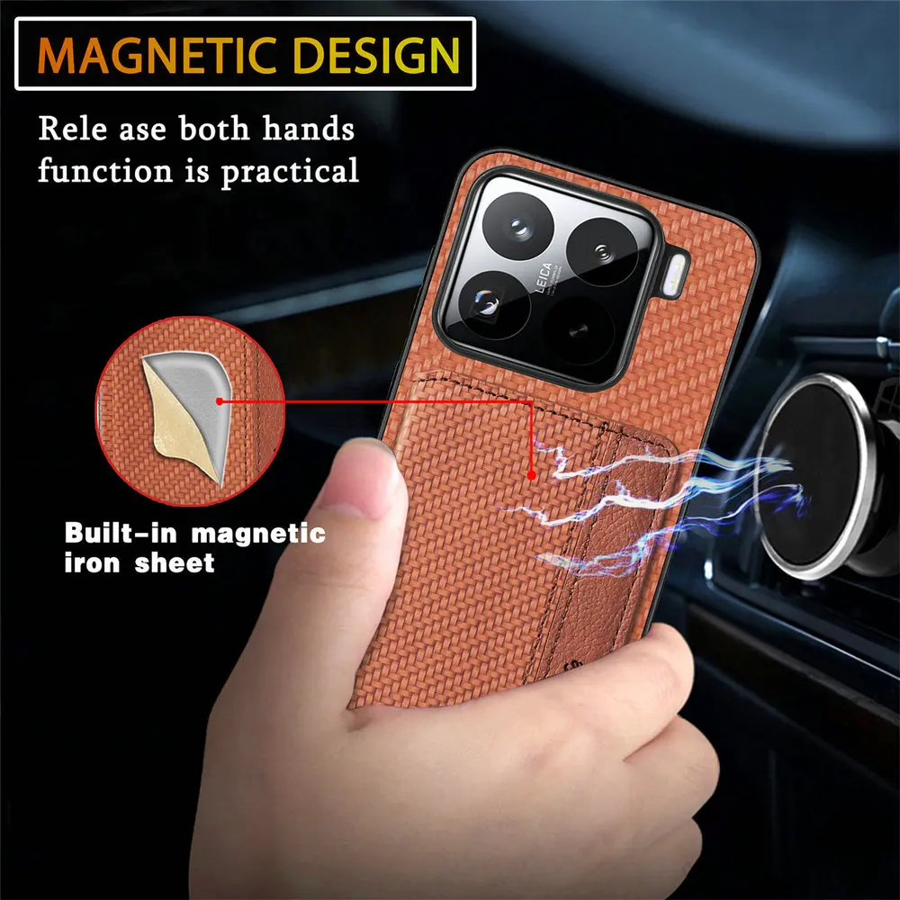 Premium RFID Protection Leather Wallet Case - Magnetic Closure & Card Holder