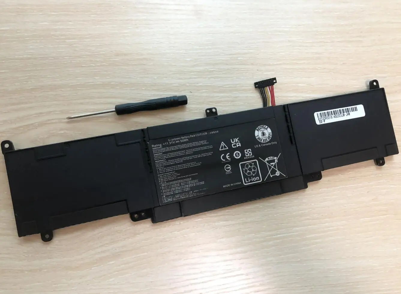Bateria para Asus Zenbook C31n1339 Ux303u Ux303ua Ux303ub Ux303l Ux303ln Tp300l Tp300la Tp300ld Tp300lj Notebook - Imagem 6