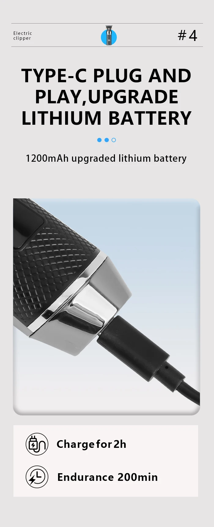 Kemei KM-1573 Elektrische Haarschneidemaschine Mann Professionelle 0mm Carving Clipper Barber Wiederaufladbare Haarschnitt Maschine Haar/Bart Trimmer – Detail 5