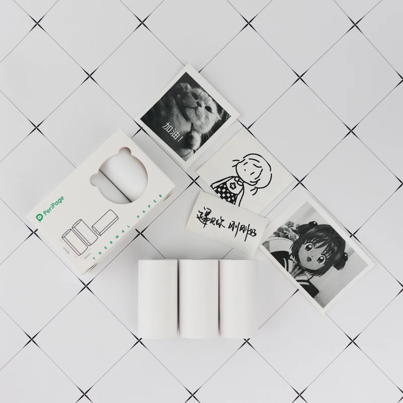 10년 보증 페리페이지 오리지널 감열지 56x30mm 페리페이지 A6 A8 포울리 파팡 폰 프린터 범용 포토 용지