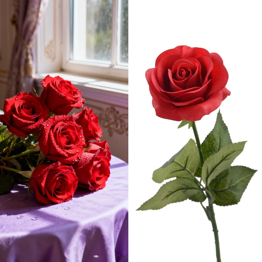 Elegant Single Red Rose - Perfect for Home Decor and Special Occasions