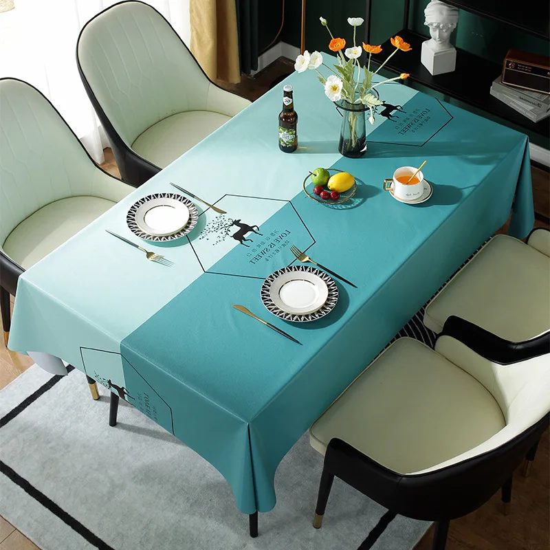 

Oval tablecloth, waterproof, oil resistant, scald resistant, and wash free PVC household tablecloth, coffee table tablecloth