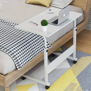 Adjustable Height 27"-38" Rolling Laptop Table Over Sofa Bed Computer Desk Stand 1
