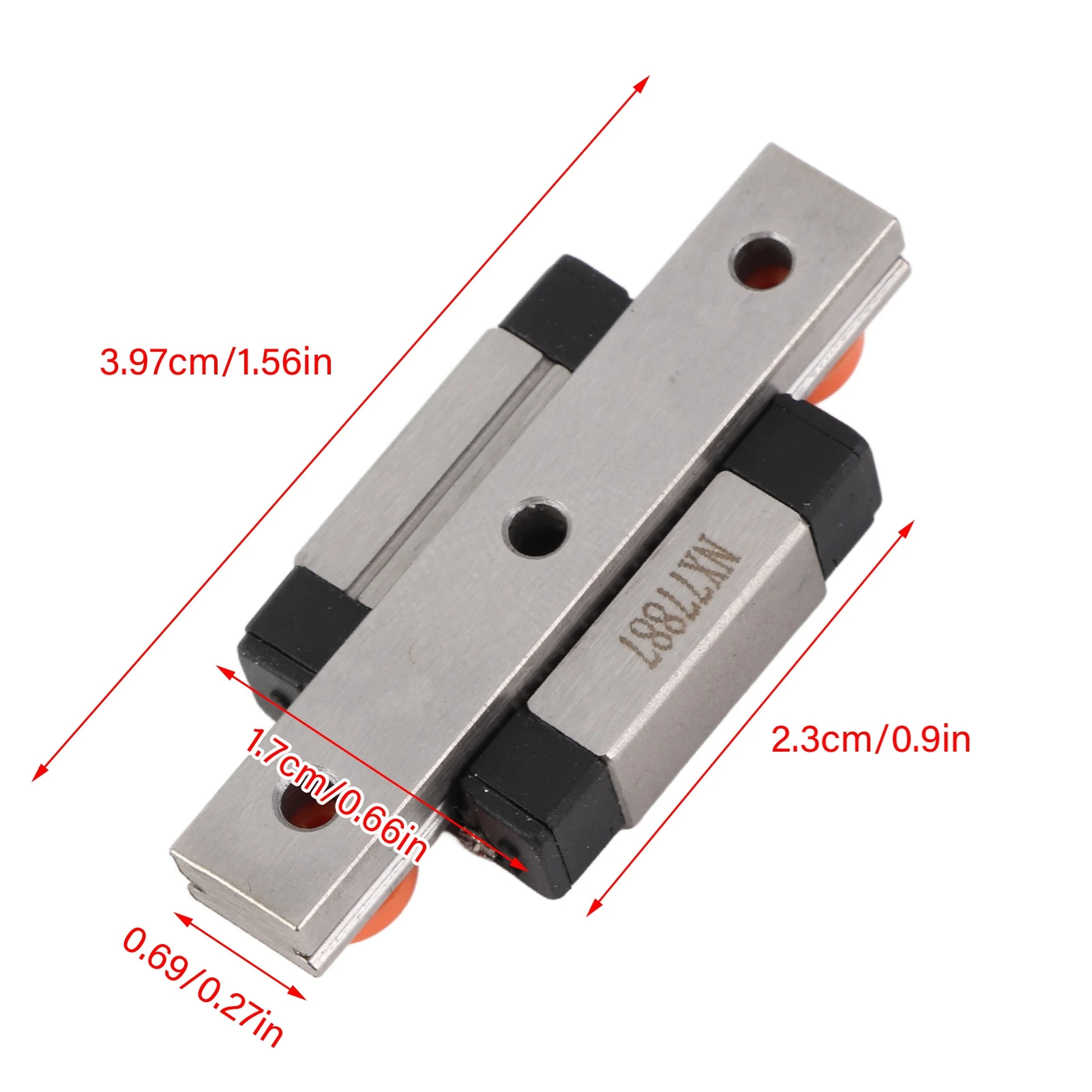 Miniature Linear Rail Guide with Slide Block, 7mm Width, Linear Guide Block