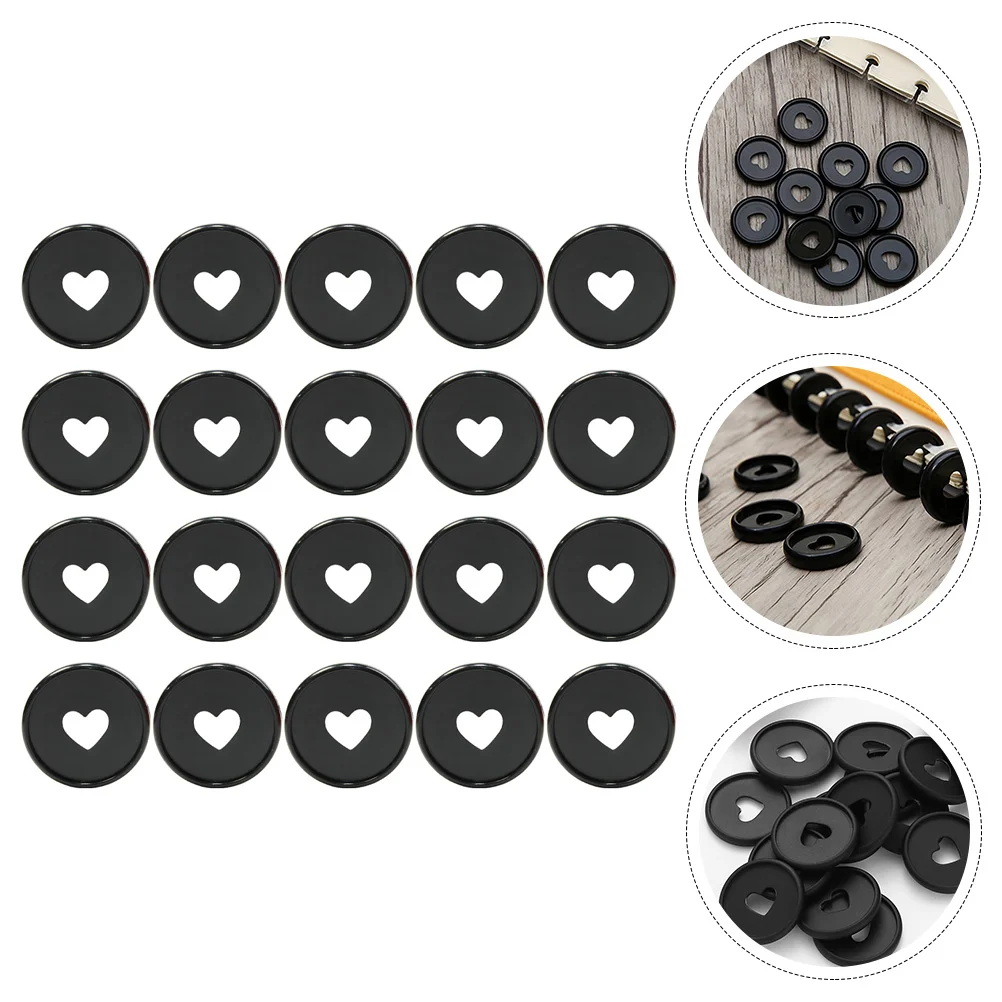 20 Pcs Mushroom Hole Binder Clips Discs for Binding Rings Metal Abs Planner Book Plastic 30 pcs 24 28mm binder rings with box for diy discbound notebooks planner mushroom hole diy loose leaf binding rings cx19 009