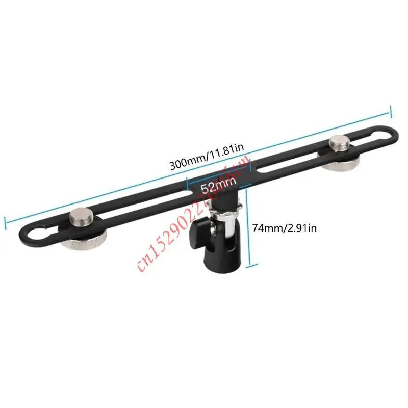 72XA 마이크 마운트는 5/8 인치 스레드 더블 헤드 마이크 스탠드로드 스테레오로드 브래킷이있는 2 개의 마이크를 보유합니다.