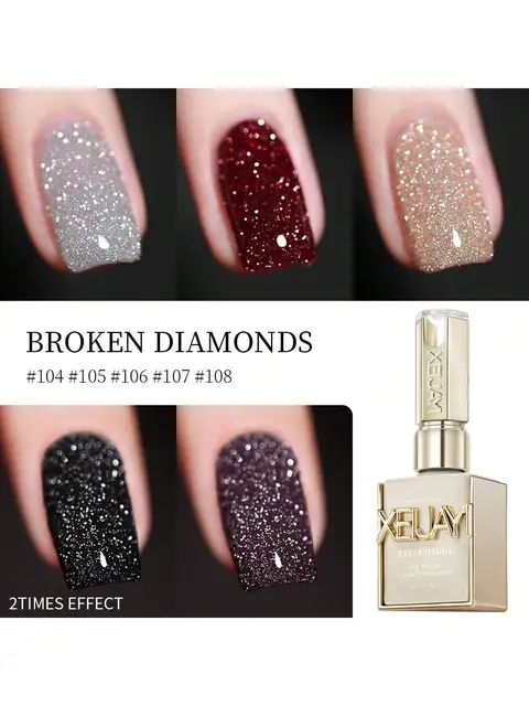 15ml Broken Diamond Halloween Christmas Nails Gel Nail Polish Adhesive Burst Flash Maillard Broken Diamond Adhesive 1
