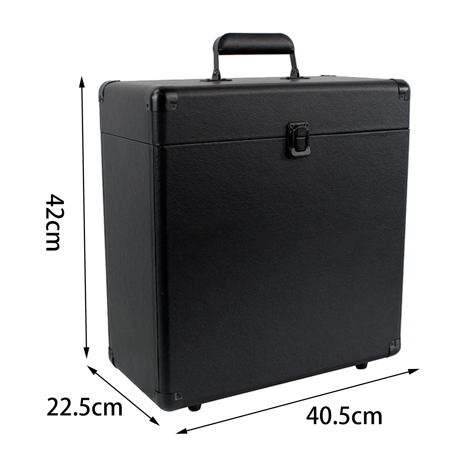 Vinyl Record Storage Case 12inch PU Leather Holds up to 50 Vinyl Albums for DJ Vinyl Album Storage Box Vinyl Storage Solution