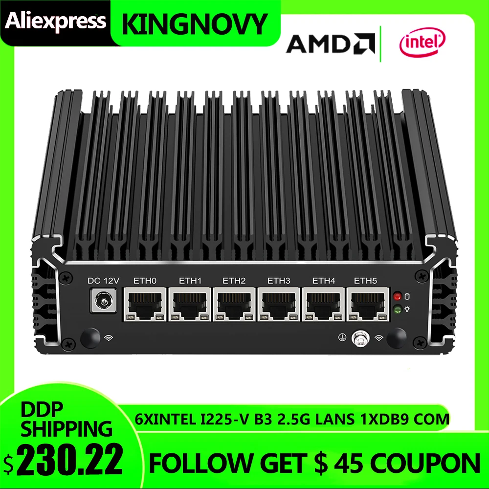 2.5G Soft pfSense Router Celeron N5105 Firewall Intel i226 2500M 6 LAN