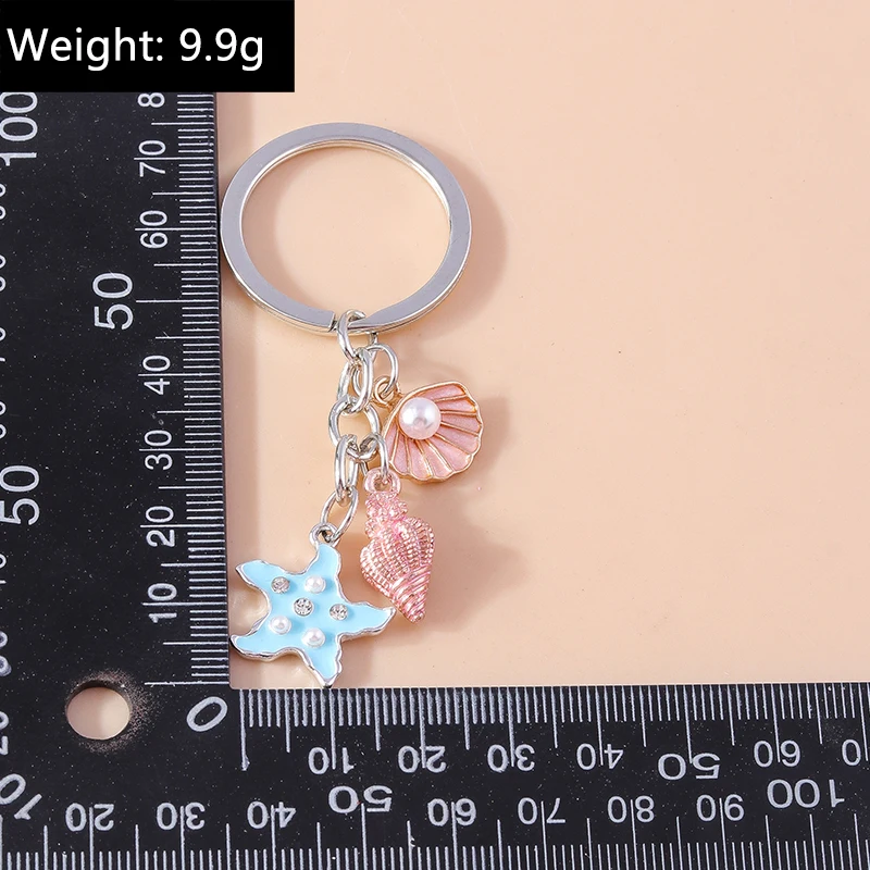 Hübsche Sommer Strand Muschel Schlüssel bund böhmische Quasten Schlüssel ring Anhänger für Frauen Mädchen Handtasche Zubehör DIY Schmuck Geschenke – Detail 7