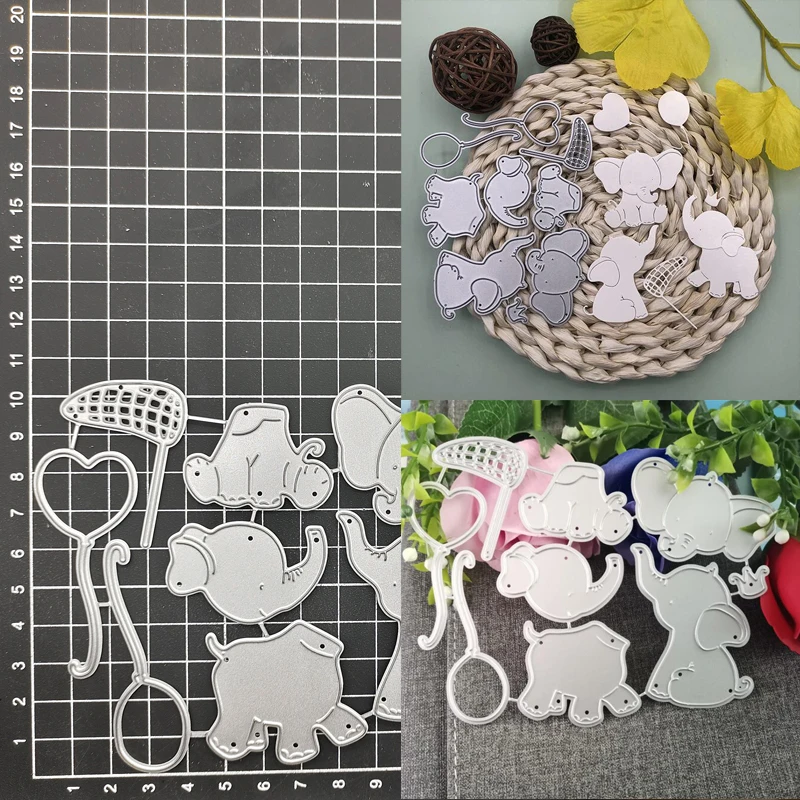 

Elephant Metal Cutting Dies Stencil Scrapbook Album Stamp Paper Card Embossing Decor Craft Knife Mould