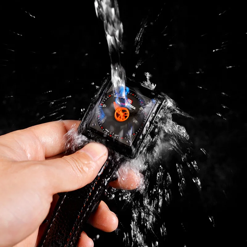 ZH11 Fashion Trendy Men's Watch Belt Waterproof Square Quartz