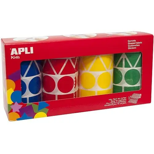 Pack de 4 Rollo de gomets XL 5428 uds Multicolor