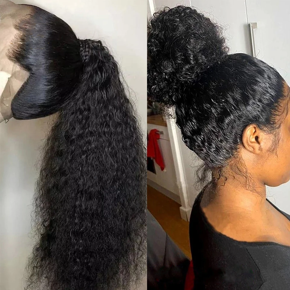 

Парик женский с волнистыми натуральными вьющимися волосами, 30/40 дюймов, 13x4/13x6