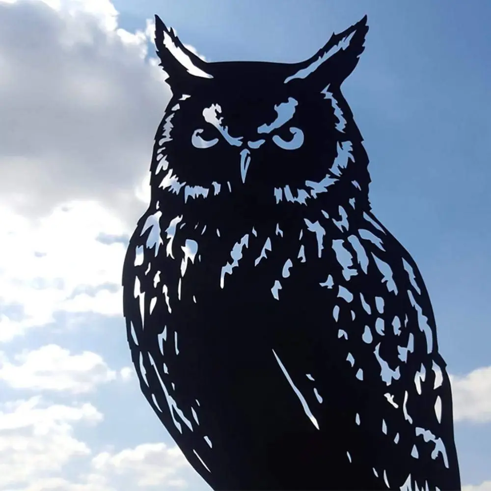 Creativity Owl Weather Vane Metal Roof Garden Decorations Wind Vane Black Outdoor Crafts Weathercock animal sculpture decorations garden art decor