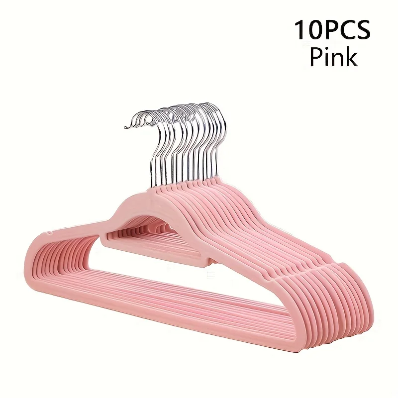 10 High-end Velvet Anti Slip Hangers To Save Space Wardrobe Organizer for Organizing Special Hanging Clothes for Household Use 3