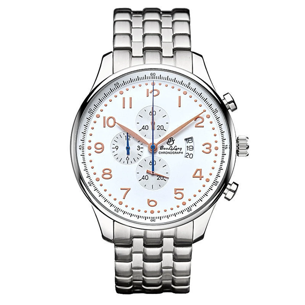 Orologio Cronografo Pilota Da 47Mm Orologi Da Polso Sportivi Al Quarzo Da Uomo Orologi Classici Chrono Orologi Con Calendario In Acciaio Inossidabile 