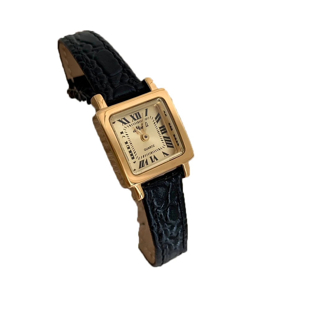 Fashion Personality Temperament Square leather strap quartz watch For women girl Bracelet watch  Jewelry accessories