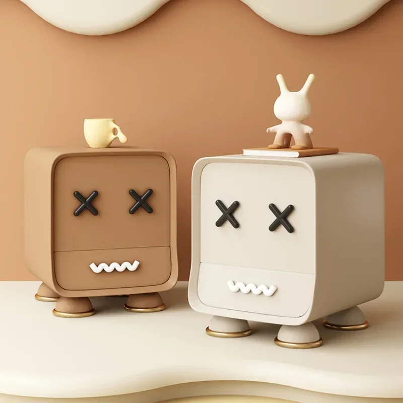 50&times;45&times;40cm Scandinavian Nightstand Children's Cute Minimalist Nordic Luxury Solid Wood Small Bedroom Bedside Table Several