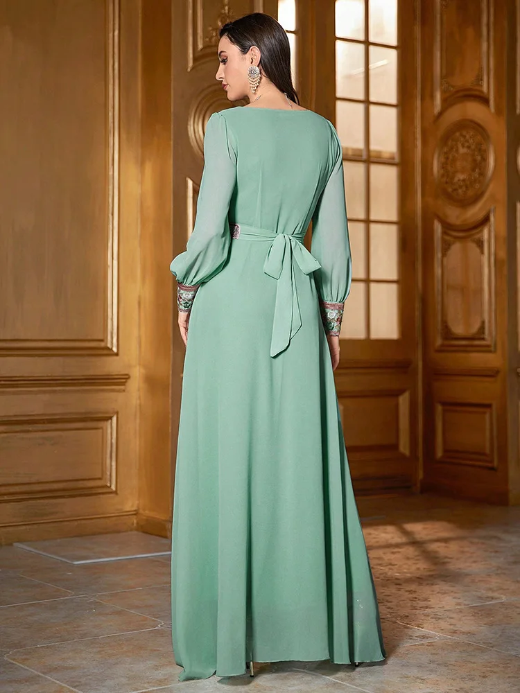 قفطان نسائي من TOLEEN-فستان جلبية ، طراز عربي ، تط...