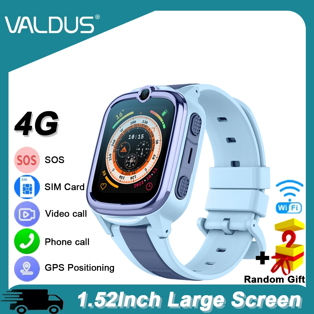 VALDUS 2025 New VK59 4G Kids Watch HD Video Call SOS 0.3 Mpix Camera SIM Card WIFI GPS Positioning Children Smartwatch Boys Gift 1