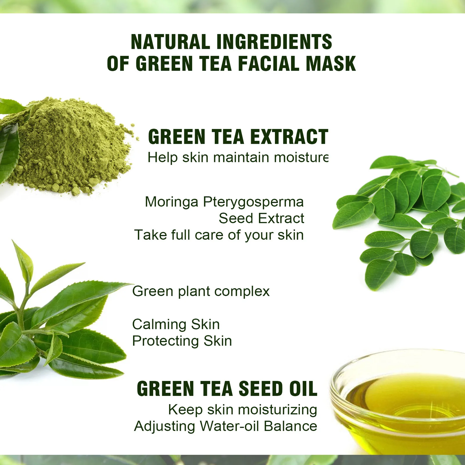 Green Tea Blackhead Remover Cleaning Mask Blackhead Spots Acne