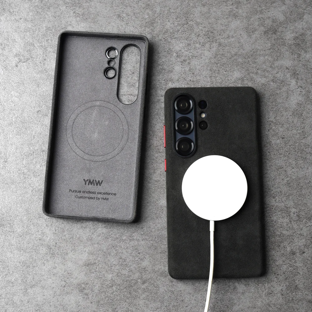 Magnetic ALCANTARA Case for Samsung Galaxy S25 Ultra 5G Luxury Business Supercar Same Artificial Leather Phone Cases 4