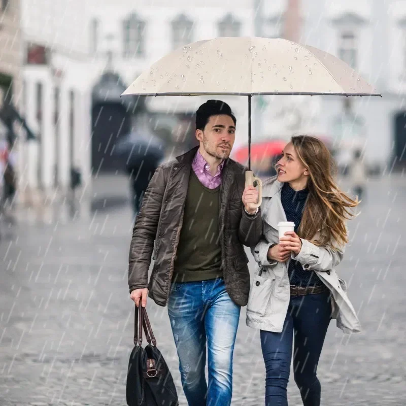 Folding Umbrellas Travel Portable Rain Umbrella Buckle Automatic Folding Reverse Umbrella