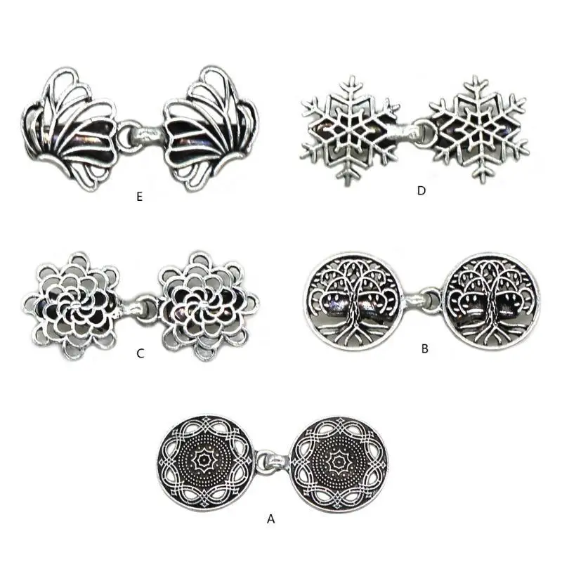 39BD Vintage-Hemd-Kleid-Cardigan-Clip für Damen, Schneeflocken-Clip, Blumen-Schal-Clip – Detail 8