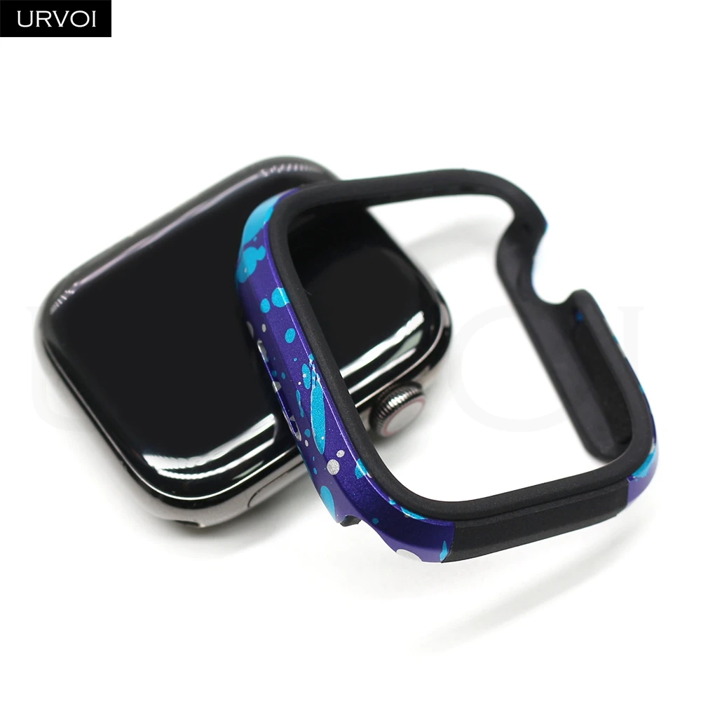 URVOI Aluminum Hard Bumper with TPU Cover and Colored Graffiti Design