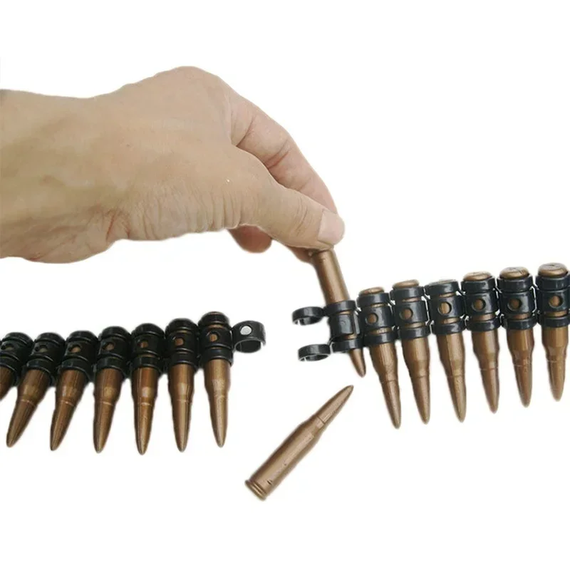 Plastic Bullet Belt Gold Die Hard Army Fancy Dress Party Plastic Bullets