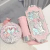 Makeup Set Flower Knows Swan Ballet Series Six Color Eyeshadow Palette Embossed Blusher Shine Lipstick Kit Maquiagem With Bag 2