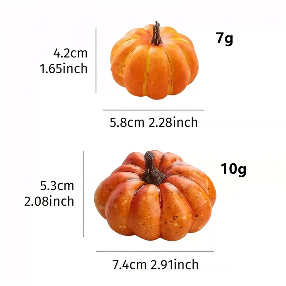 Christian Festival Simulation Vegetable Halloween Mini Artificial Pumpkin Decor Halloween Home Party Decoration Props DIY Craft