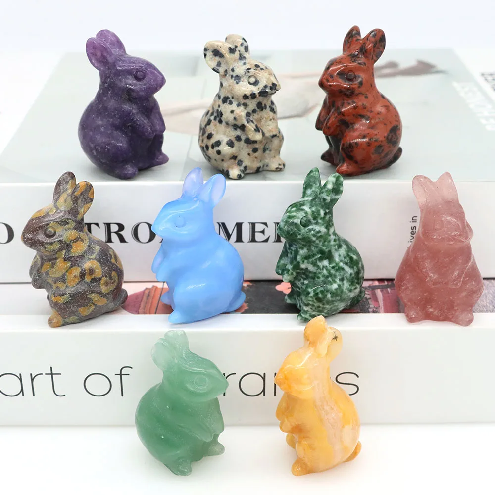 1-5-Natural-Crystals-Rabbit-Statue-Reiki-Healing-Quartz-Amethyst-Stone ...