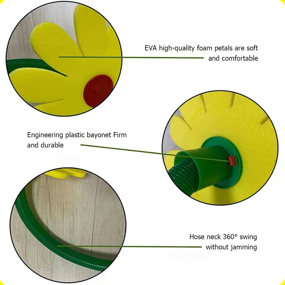 Yard Spin Sprinklers Cute Flower Shape Watering Sprinkler 720° Rotating Dancing Daisy Water Spray Lawn Irrigation Tool Decor