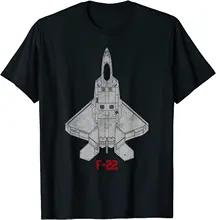 

Military Aircraft F-22 Raptor Pilot Gifts Men T-Shirt Short Casual 100% Cotton Shirts Size S-3XL