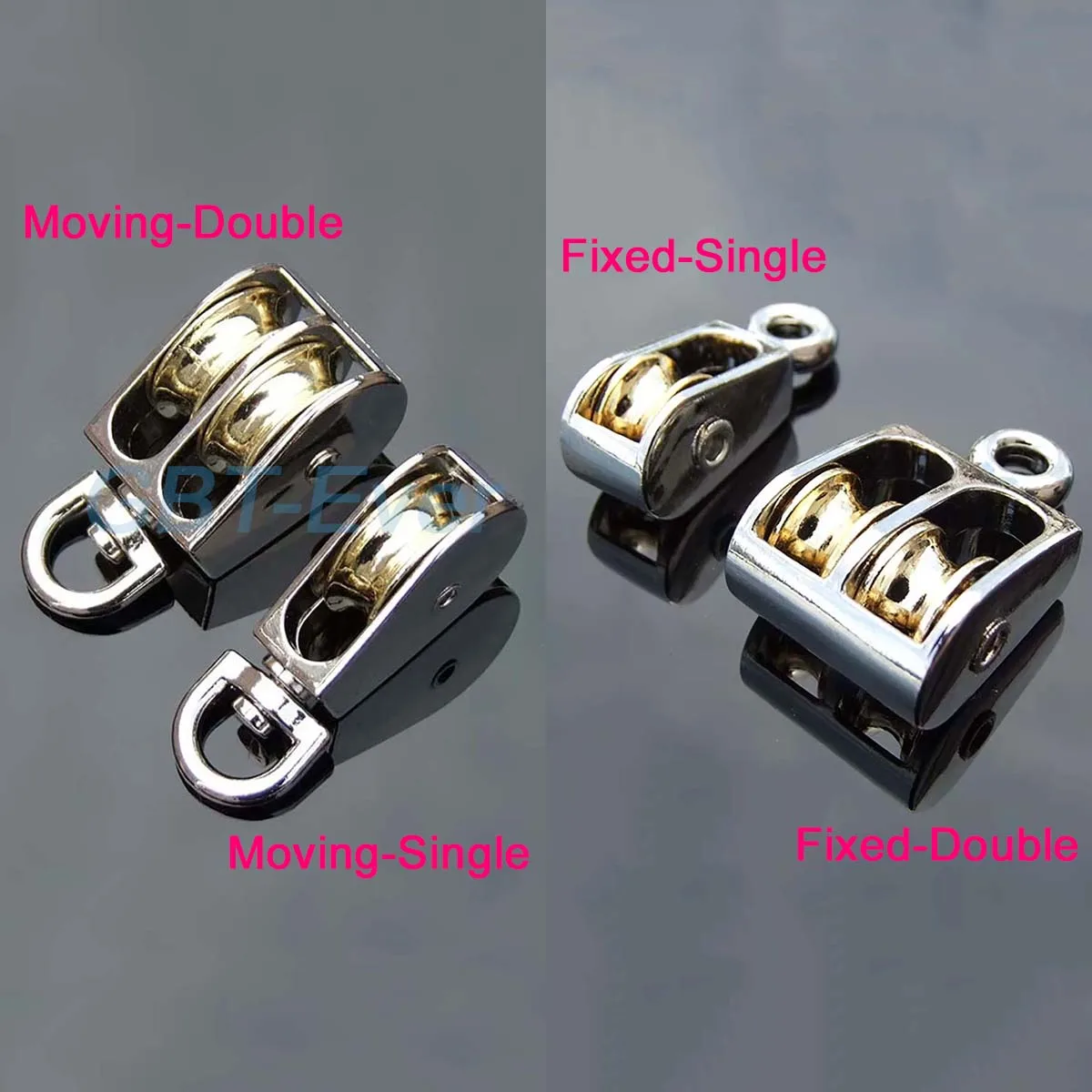 36/43/52/58/75/86mm Lifting Rope Roller Pulley Wheel Climbing Mini Pulleys Metal Sheave Zinc Alloy Katrol Wiel 1Pcs